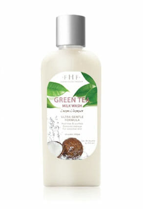 green tea lotion bottle