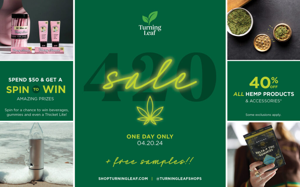 420 Sale - 40% off all Cannabis & Canna Accessories. Spend $50 and Earn a Spin to Win amazing gifts!